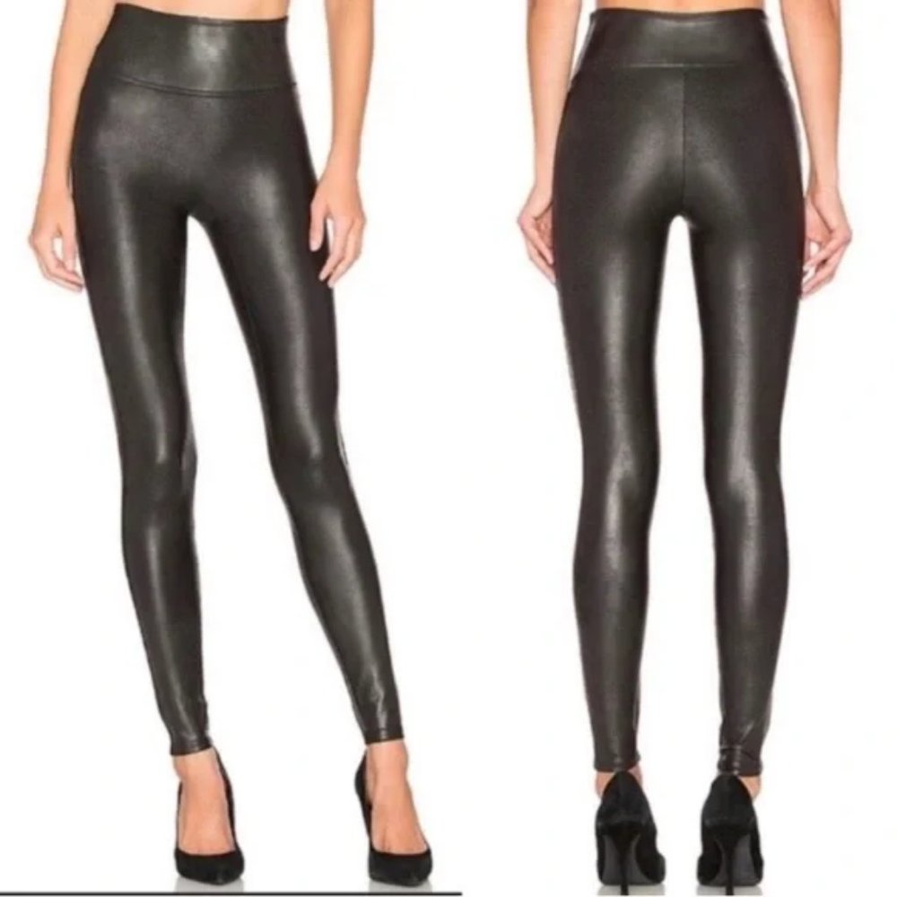 new SPANX high compression vegan leather shine SEAMED legging xs s m l xl